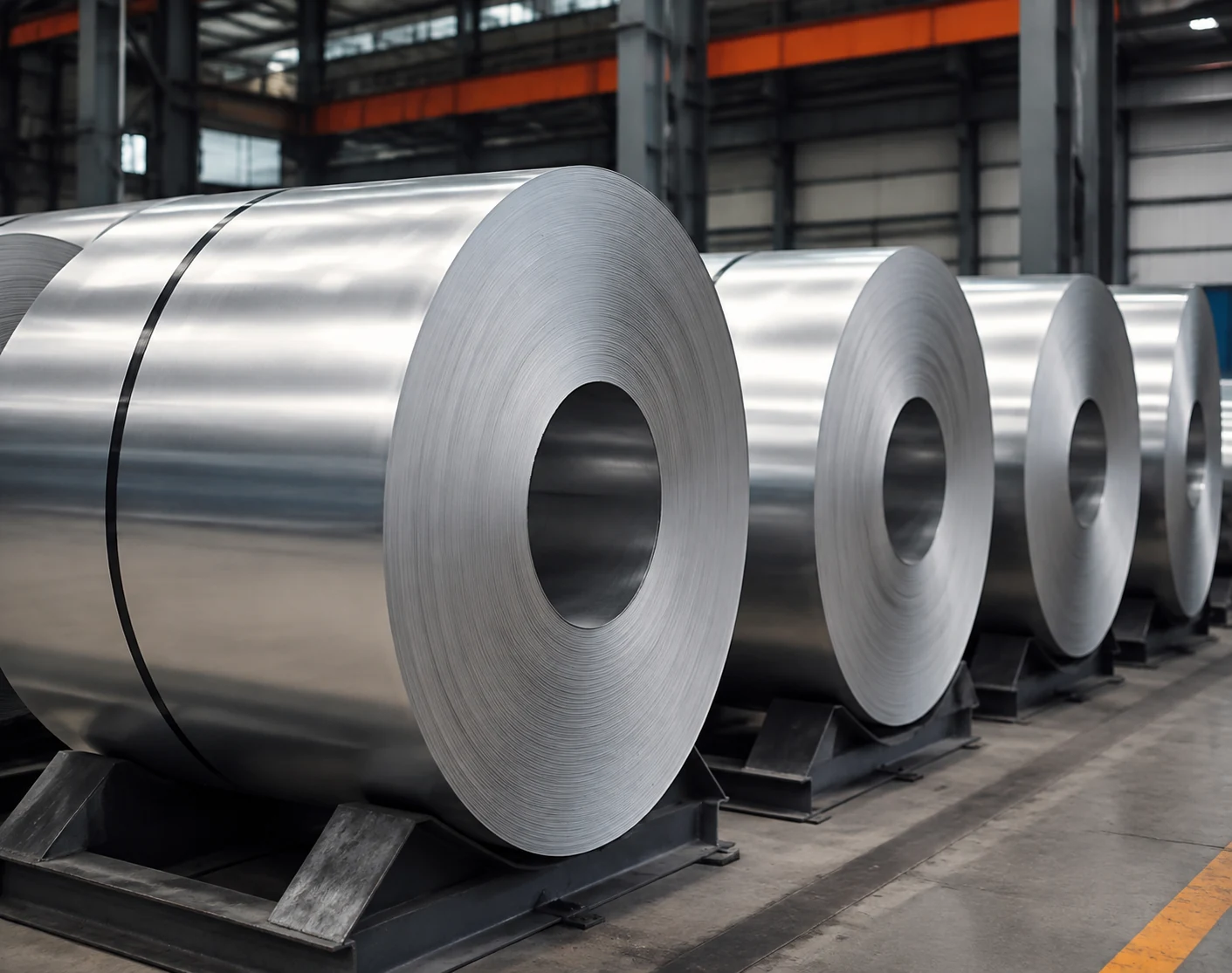 Cold rolled steel coils with bright surface finish